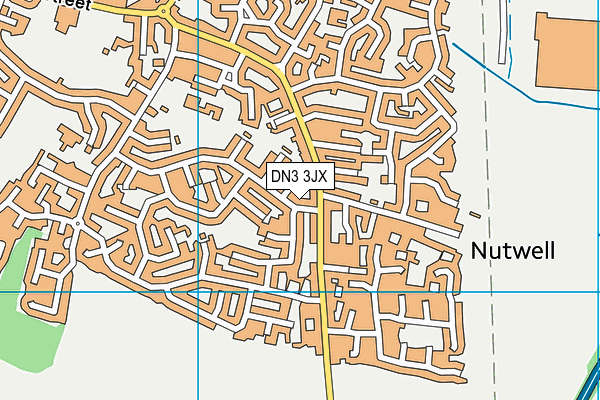 DN3 3JX map - OS VectorMap District (Ordnance Survey)