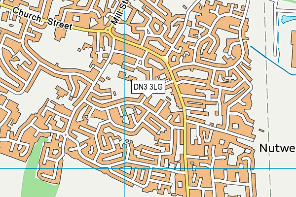 DN3 3LG map - OS VectorMap District (Ordnance Survey)