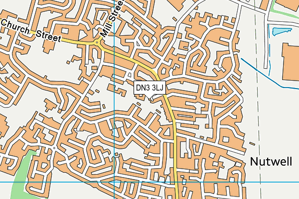 DN3 3LJ map - OS VectorMap District (Ordnance Survey)