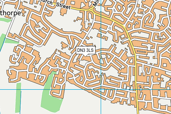 DN3 3LS map - OS VectorMap District (Ordnance Survey)