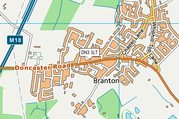 DN3 3LT map - OS VectorMap District (Ordnance Survey)