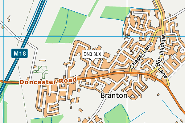 DN3 3LX map - OS VectorMap District (Ordnance Survey)