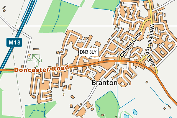 DN3 3LY map - OS VectorMap District (Ordnance Survey)