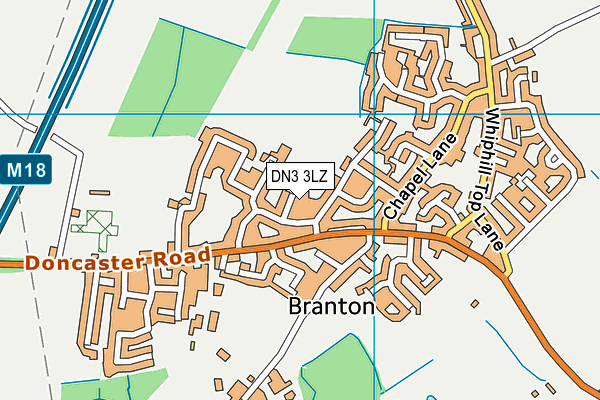 DN3 3LZ map - OS VectorMap District (Ordnance Survey)