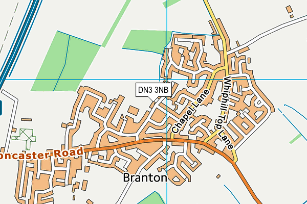 Branton St Wilfrid's Church of England Primary School map (DN3 3NB) - OS VectorMap District (Ordnance Survey)