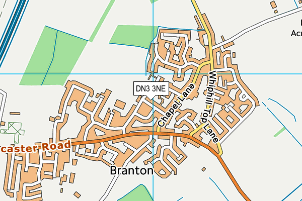 DN3 3NE map - OS VectorMap District (Ordnance Survey)