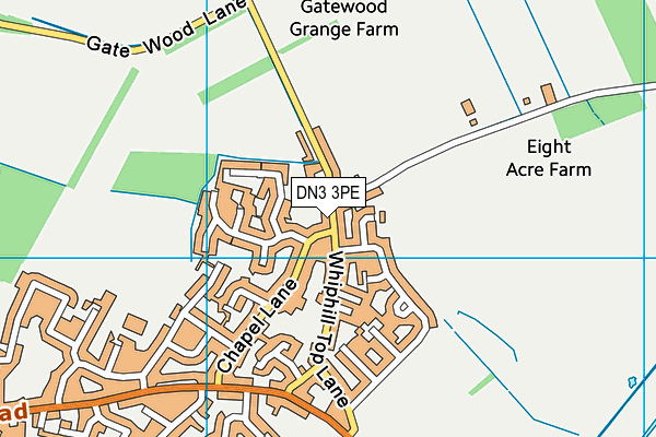 DN3 3PE map - OS VectorMap District (Ordnance Survey)