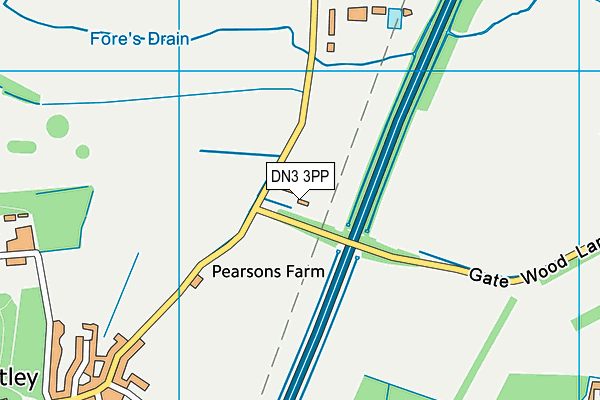 DN3 3PP map - OS VectorMap District (Ordnance Survey)