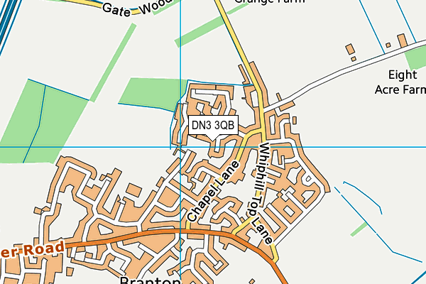 DN3 3QB map - OS VectorMap District (Ordnance Survey)