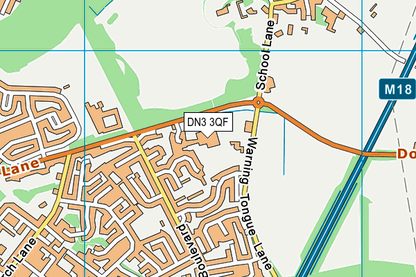 Mcauley Catholic High School (Upper School) map (DN3 3QF) - OS VectorMap District (Ordnance Survey)