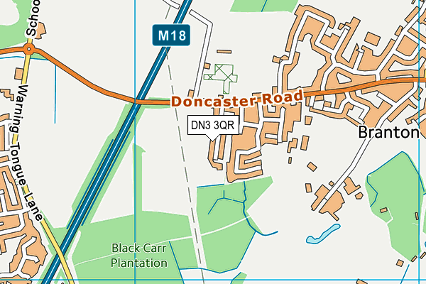 DN3 3QR map - OS VectorMap District (Ordnance Survey)