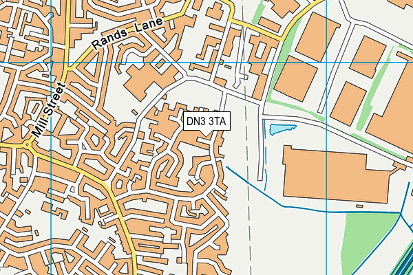 DN3 3TA map - OS VectorMap District (Ordnance Survey)