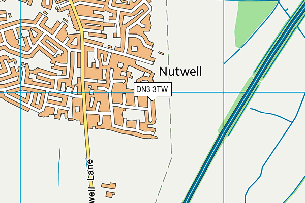 DN3 3TW map - OS VectorMap District (Ordnance Survey)