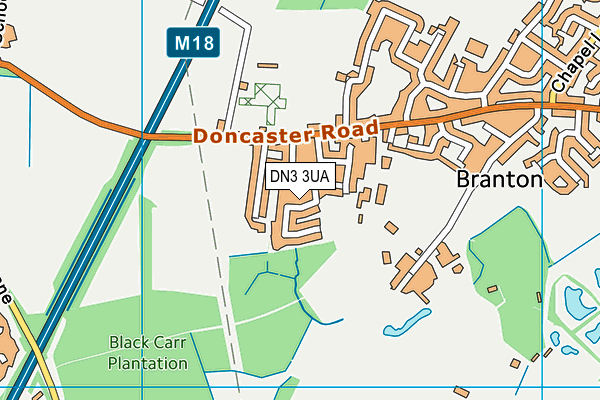 DN3 3UA map - OS VectorMap District (Ordnance Survey)