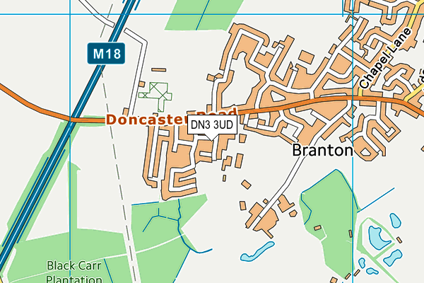 DN3 3UD map - OS VectorMap District (Ordnance Survey)