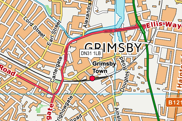 DN31 1LB map - OS VectorMap District (Ordnance Survey)