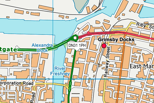 DN31 1PH map - OS VectorMap District (Ordnance Survey)