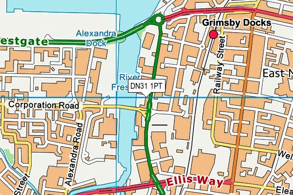 DN31 1PT map - OS VectorMap District (Ordnance Survey)