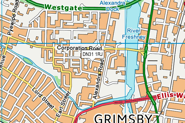 DN31 1RJ map - OS VectorMap District (Ordnance Survey)