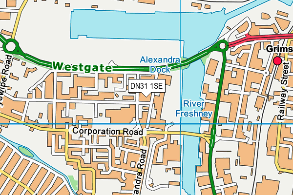 DN31 1SE map - OS VectorMap District (Ordnance Survey)