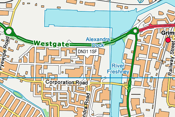 DN31 1SF map - OS VectorMap District (Ordnance Survey)