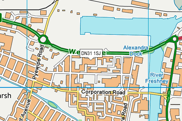 DN31 1SJ map - OS VectorMap District (Ordnance Survey)