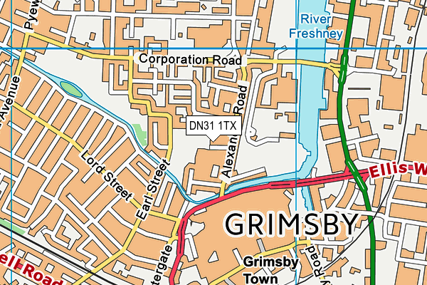 Ormiston South Parade Primary Academy map (DN31 1TX) - OS VectorMap District (Ordnance Survey)