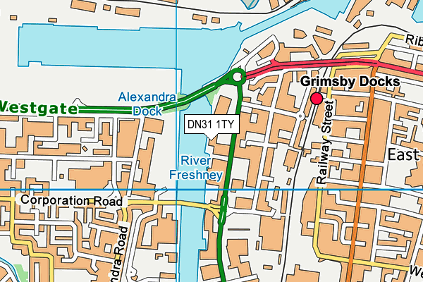 DN31 1TY map - OS VectorMap District (Ordnance Survey)