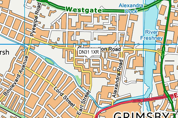 DN31 1XR map - OS VectorMap District (Ordnance Survey)