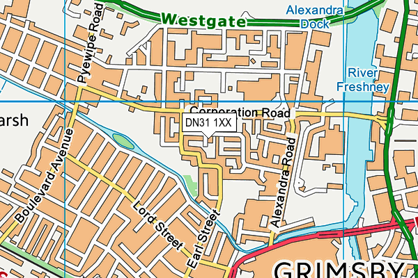 DN31 1XX map - OS VectorMap District (Ordnance Survey)