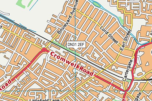 DN31 2EF map - OS VectorMap District (Ordnance Survey)