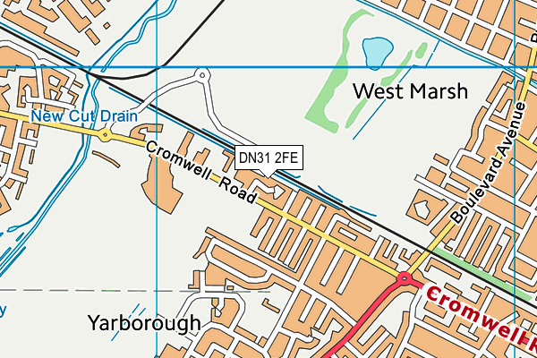 DN31 2FE map - OS VectorMap District (Ordnance Survey)