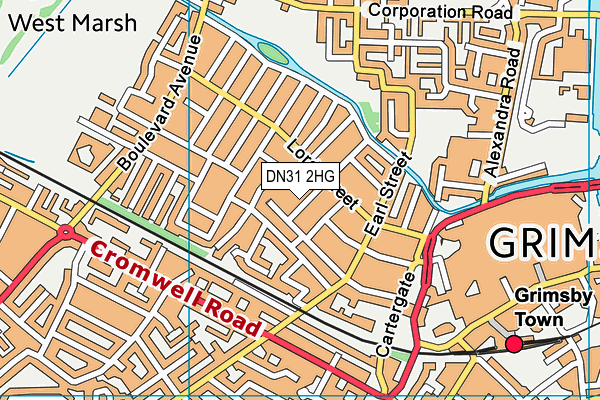 DN31 2HG map - OS VectorMap District (Ordnance Survey)