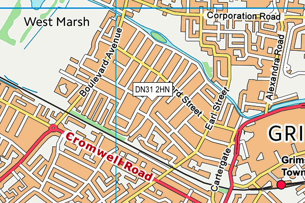 DN31 2HN map - OS VectorMap District (Ordnance Survey)