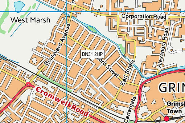 DN31 2HP map - OS VectorMap District (Ordnance Survey)