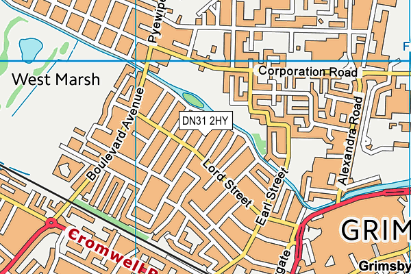 DN31 2HY map - OS VectorMap District (Ordnance Survey)