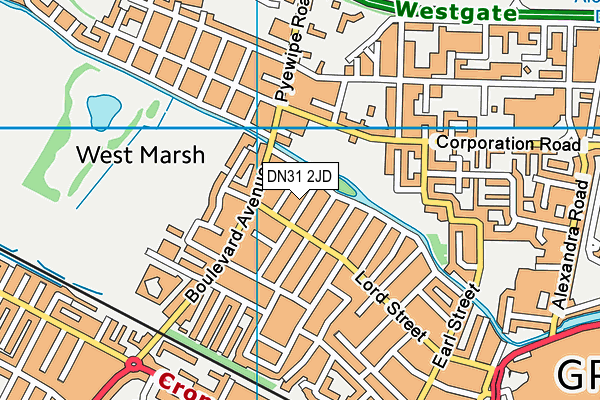 DN31 2JD map - OS VectorMap District (Ordnance Survey)