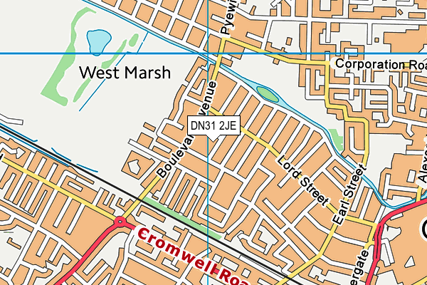 DN31 2JE map - OS VectorMap District (Ordnance Survey)