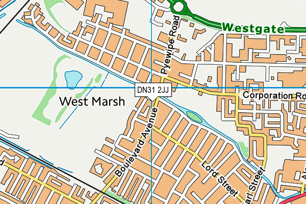 DN31 2JJ map - OS VectorMap District (Ordnance Survey)