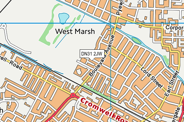 DN31 2JW map - OS VectorMap District (Ordnance Survey)