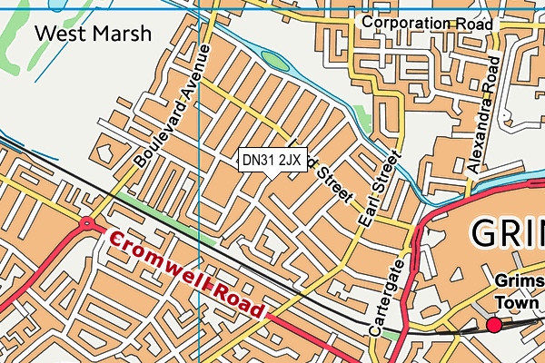DN31 2JX map - OS VectorMap District (Ordnance Survey)
