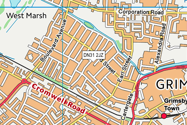 DN31 2JZ map - OS VectorMap District (Ordnance Survey)