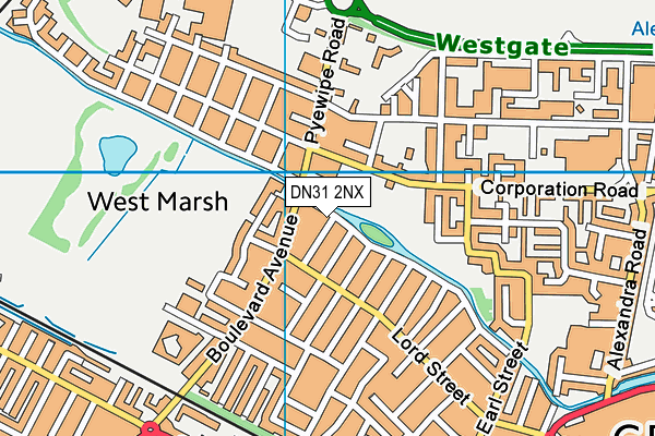 DN31 2NX map - OS VectorMap District (Ordnance Survey)