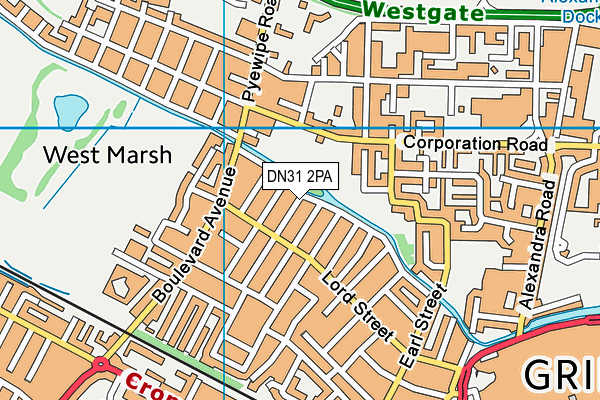 DN31 2PA map - OS VectorMap District (Ordnance Survey)