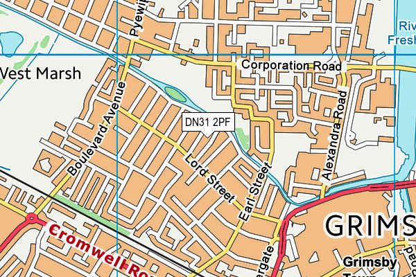 DN31 2PF map - OS VectorMap District (Ordnance Survey)