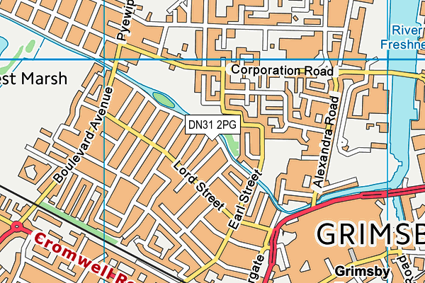 DN31 2PG map - OS VectorMap District (Ordnance Survey)