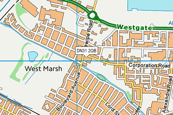 DN31 2QB map - OS VectorMap District (Ordnance Survey)