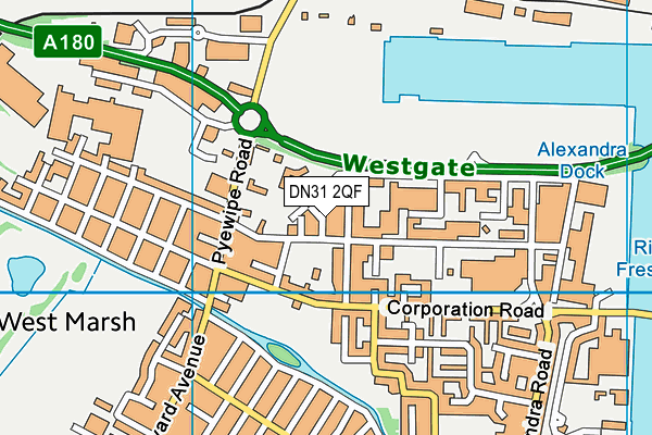 DN31 2QF map - OS VectorMap District (Ordnance Survey)