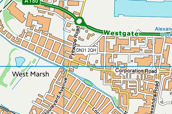 West Marsh Community Centre map (DN31 2QH) - OS VectorMap District (Ordnance Survey)