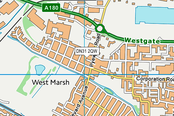 DN31 2QW map - OS VectorMap District (Ordnance Survey)